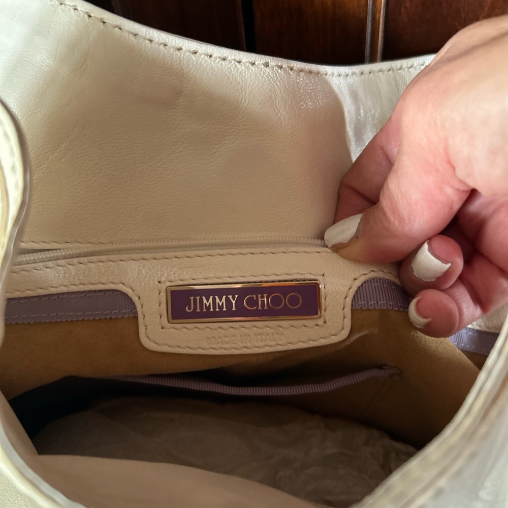 Jimmy Choo, one of a kind, exquisite shoulder bag with gold hardware - Picture 2 of 4